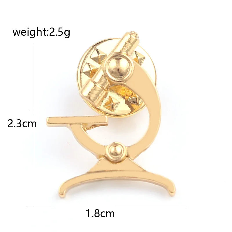 New Medical Medicine Brooch Pin Stethoscope Electrocardiogram Microscope Heart Shaped Pin Nurse Doctor Backpack Lapel Jewelry