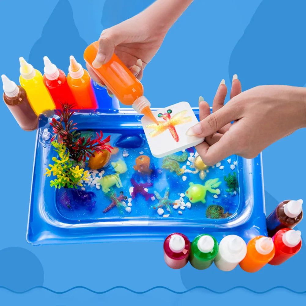 DIY Magic Water Kids Handmade Craft Painting Stickers Fairy Gel Ocean MoldEducation