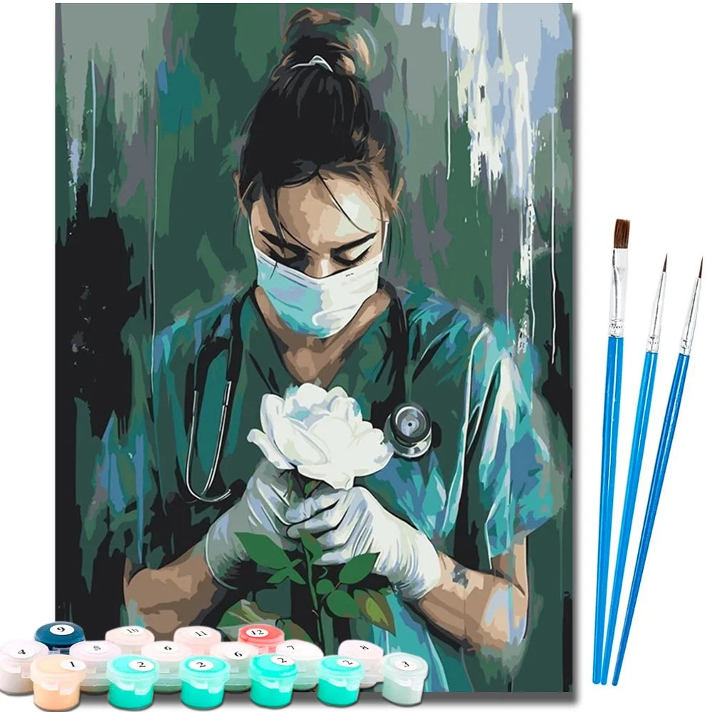 Woman's Pray Diy Art Paint By Numbers For Adult
