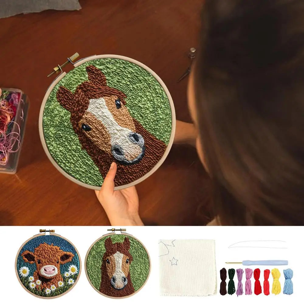 Punch Needle Embroidery Starters Kit Punch Needle Kit