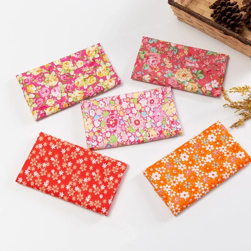 5Pcs/Set 25cmX25cm  Quilting Cloth Patchwork Needlework Handmade DIY Material