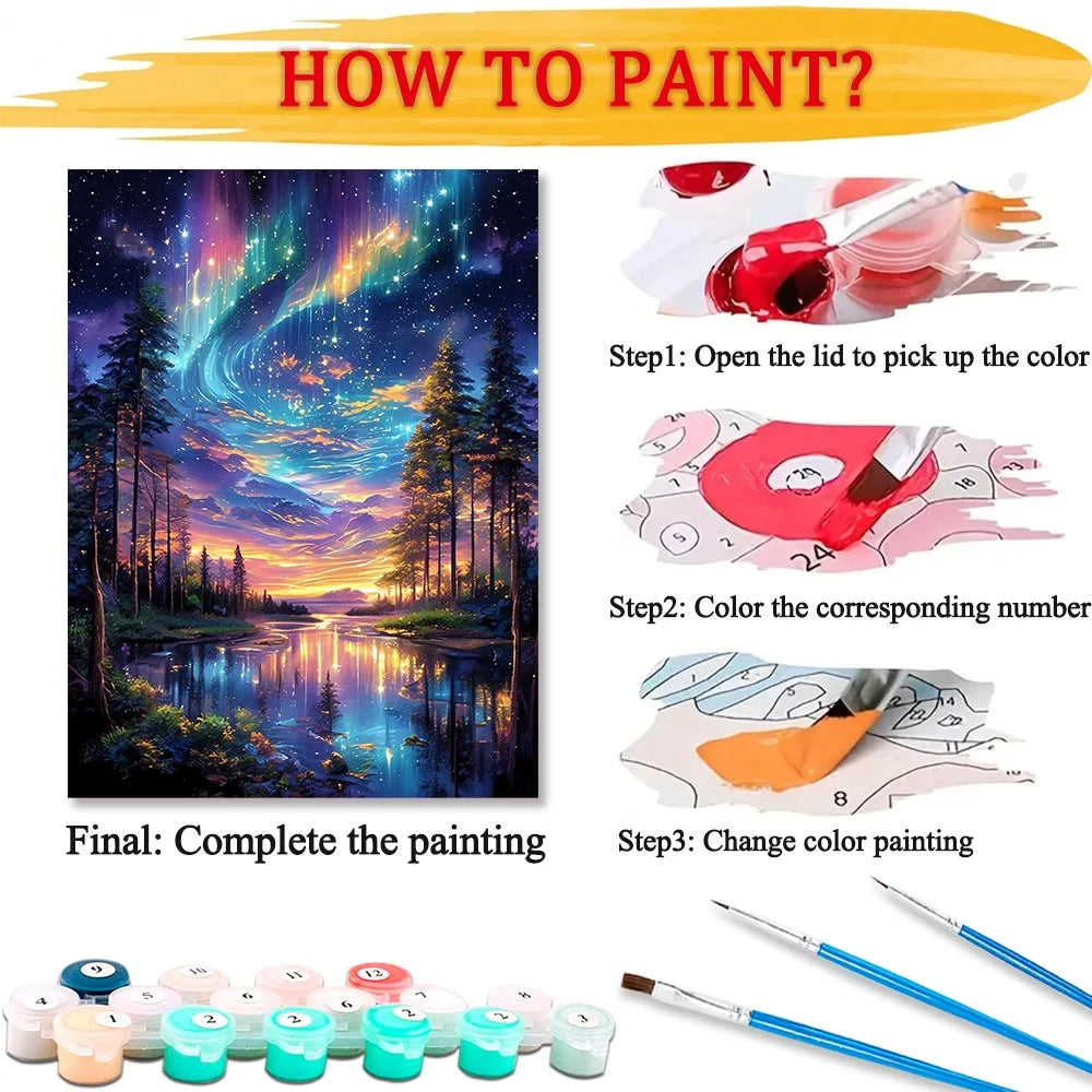 Landscape Diy Art Paint By Numbers For Adult Scenery