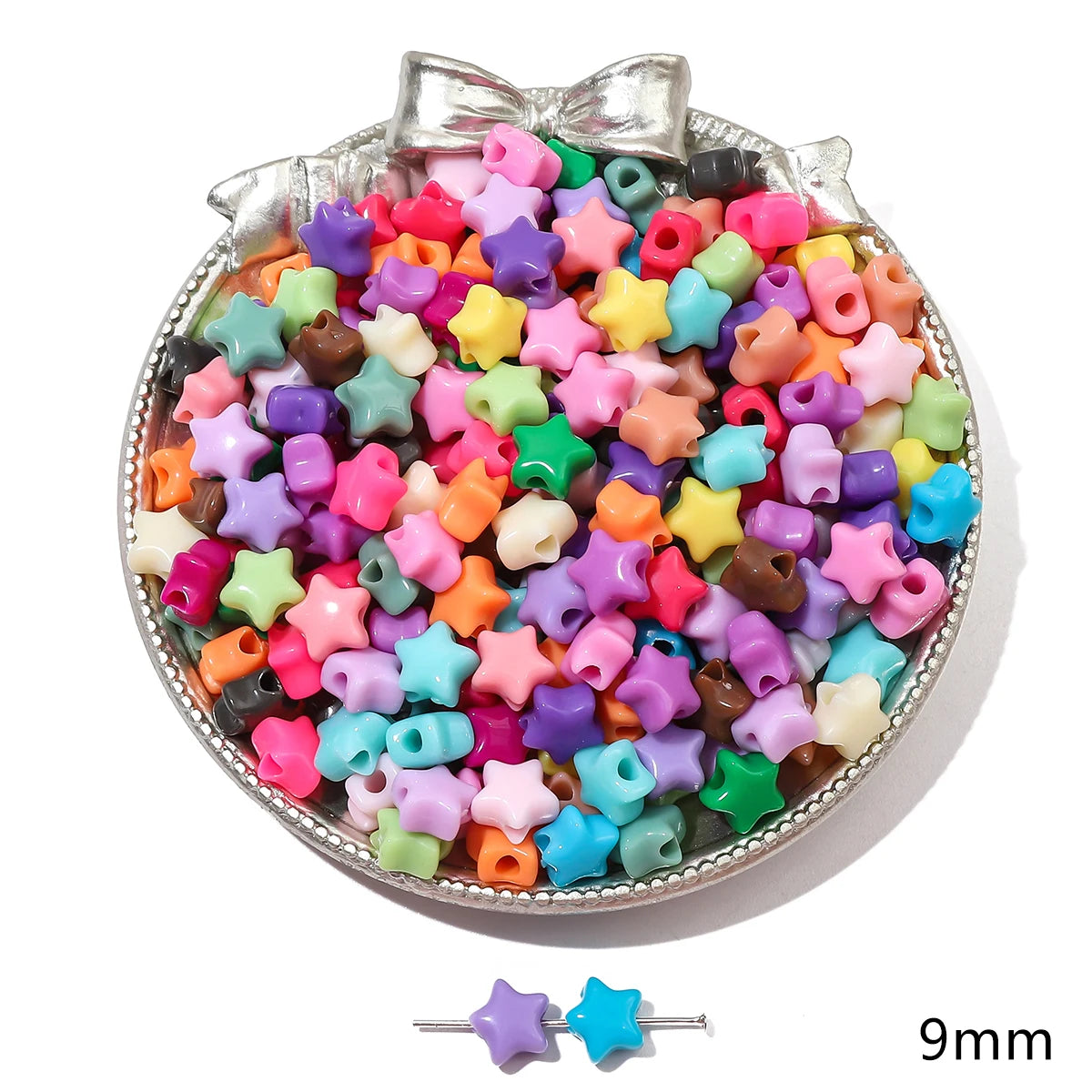 About 20-200Pcs acrylic solid colored beads, butterflies, pentagonal stars, love beads