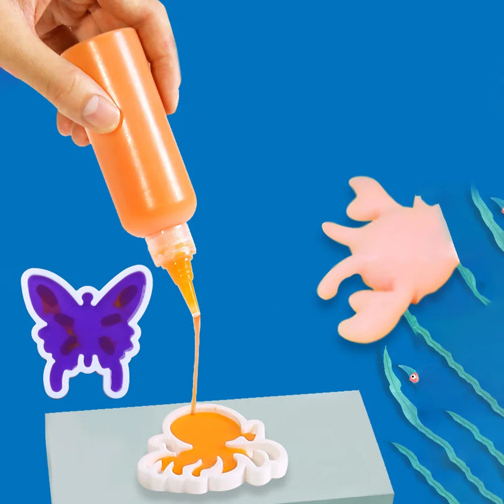 DIY Magic Water Kids Handmade Craft Painting Stickers Fairy Gel Ocean MoldEducation