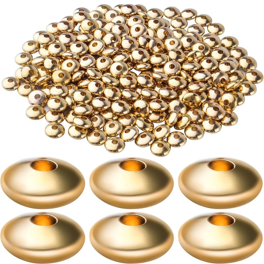 200pcs Flat Round , Bead Spacers Loose Beads Spacer Charm Beads for DIY Jewelry Necklace