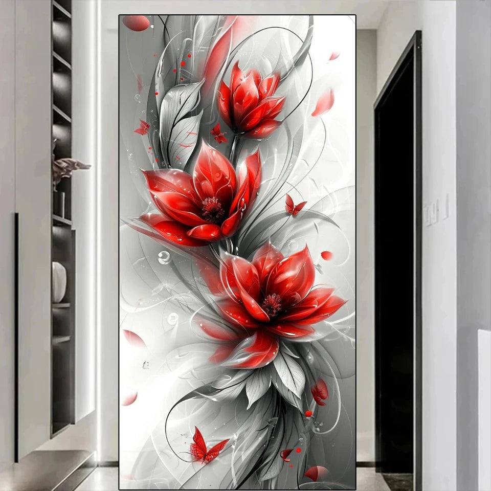 Big Diamond Painting DIY Giant Dreamy Colorful Flower Diamond Art 5D Square Round Rhinestone.
