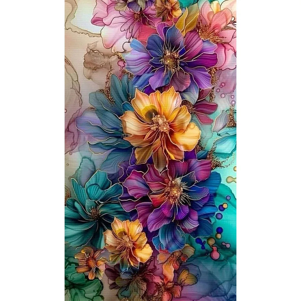 Diamond Painting Art DIY Beautiful Big Flower Diamond Mosaic Kit 5D Square Round Rhinestone Cross Stitch Home Wall Decor Gift
