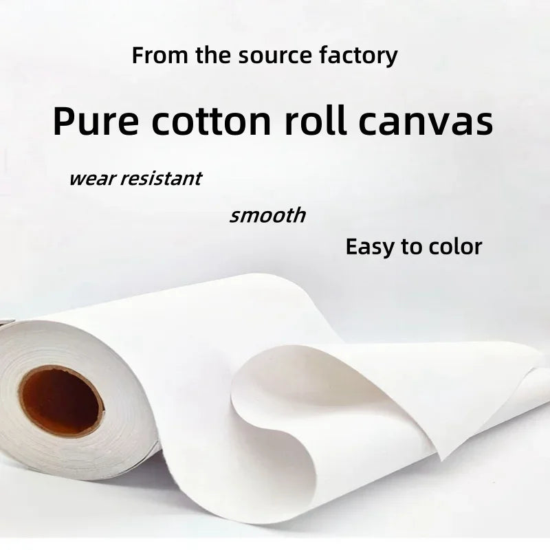 white blank 10M/Roll Cotton Canvas Roll27-87cm Wide