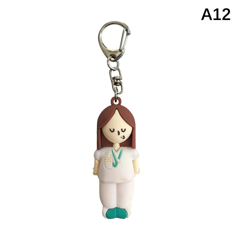 1PCS PVC Ampoule Bottle Opener Keychain Syringe-Shaped Cutter Nurse Doctor Aid Medication Vial Breaker Tool