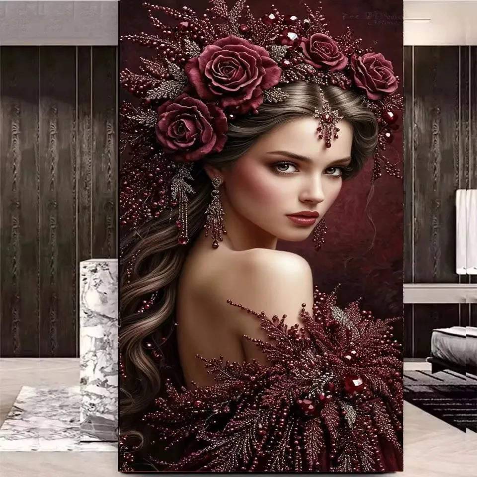 Beautiful African Woman DIY Diamond Painting Kits for Adults, New 2026.