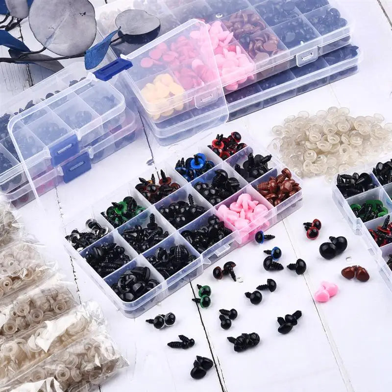 1 Box Plastic Colorful Eyes Noses For Doll Craft DIY Making Tools