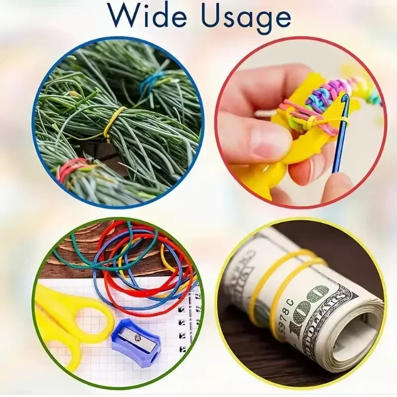 100/200 Pieces Cassette Type Multi-color Rubber Band Diameter 38mm For Office Supplies School Elastic Bands 2030