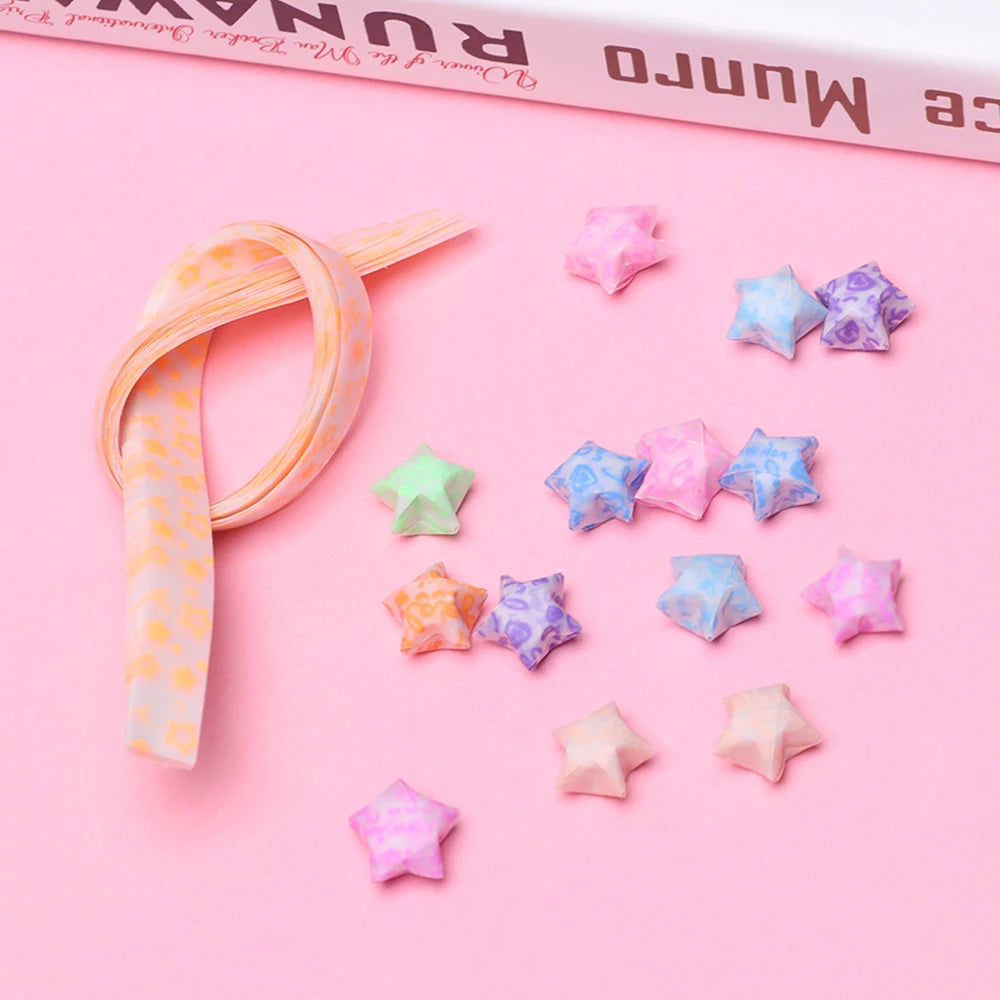 210pcs/lot Happy Glow in Dark Lucky Star Origami FluorescencePaper