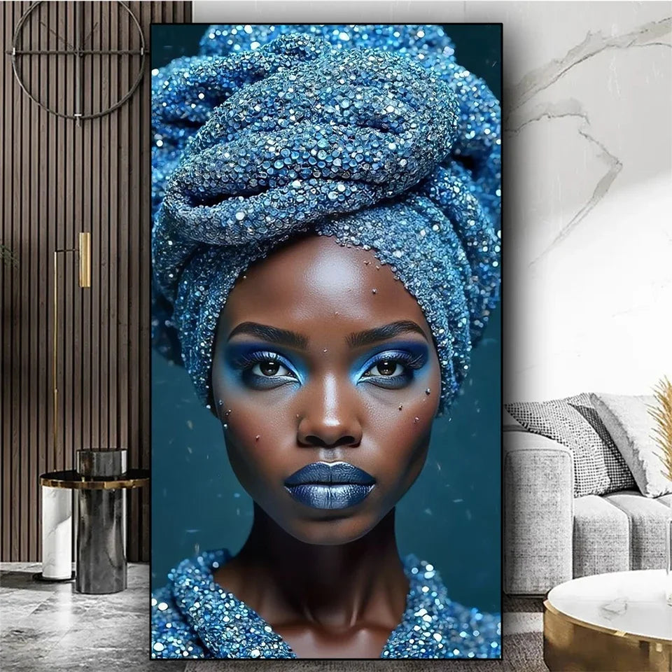 Beautiful African Woman Wearing Colored Headscarf DIY Diamond Painting New 2026.