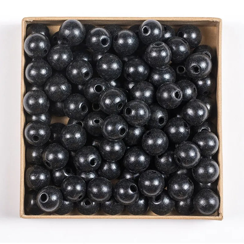 Wooden Beads Multi Colors Round Shaped DIY Craft Bracelet Necklaces Jewelry Accessories