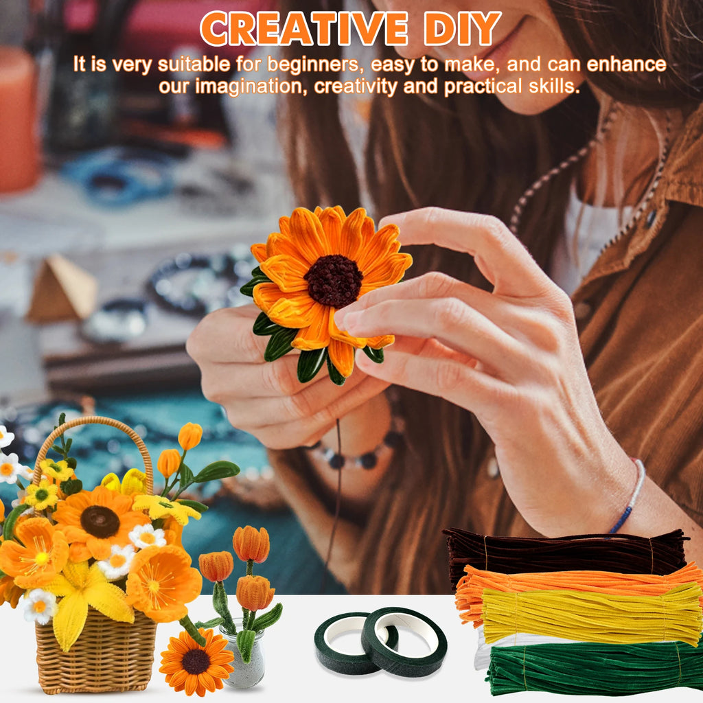 500pcs Pipe Cleaners Chenille Stems