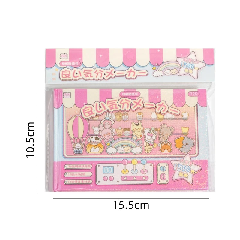 72Pcs/bag Good Mood Maker Cut Film Sticker Book