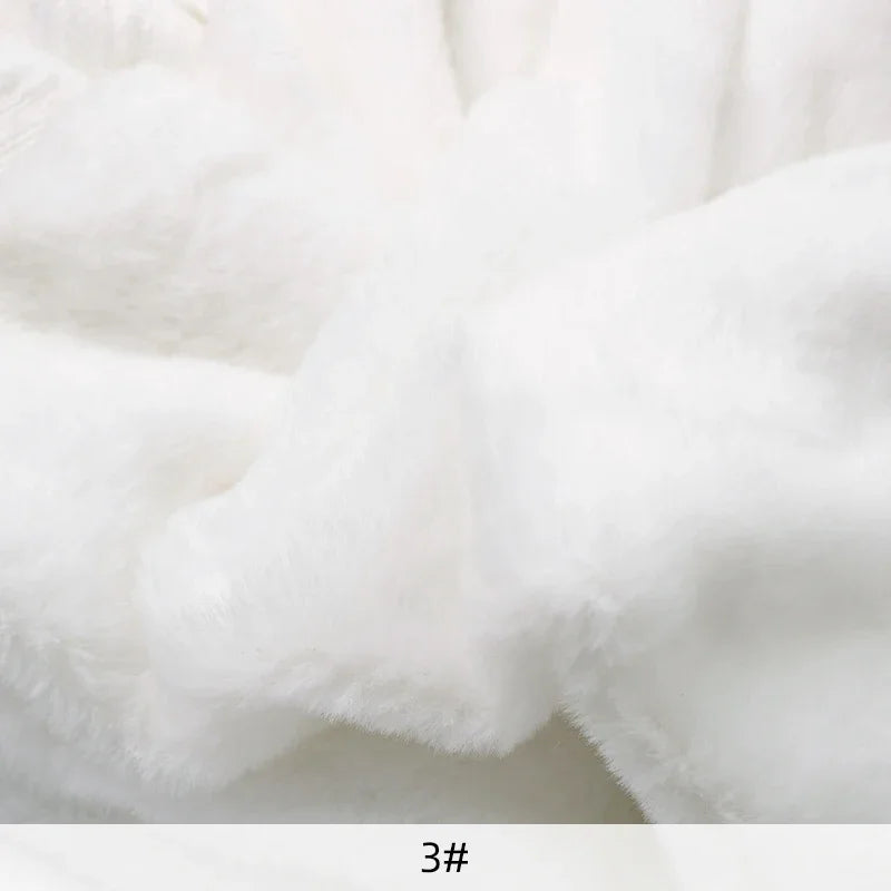 Rabbit Fur Fabric Soft Short Plush.