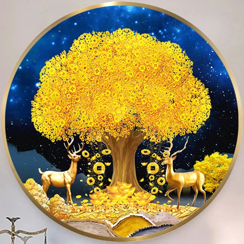 5D Diamond Painting Moonlight Elk DIY Diamond Art Embroidery Gift Office Living Room Home Decoration Diamond Cross Stitch Kits