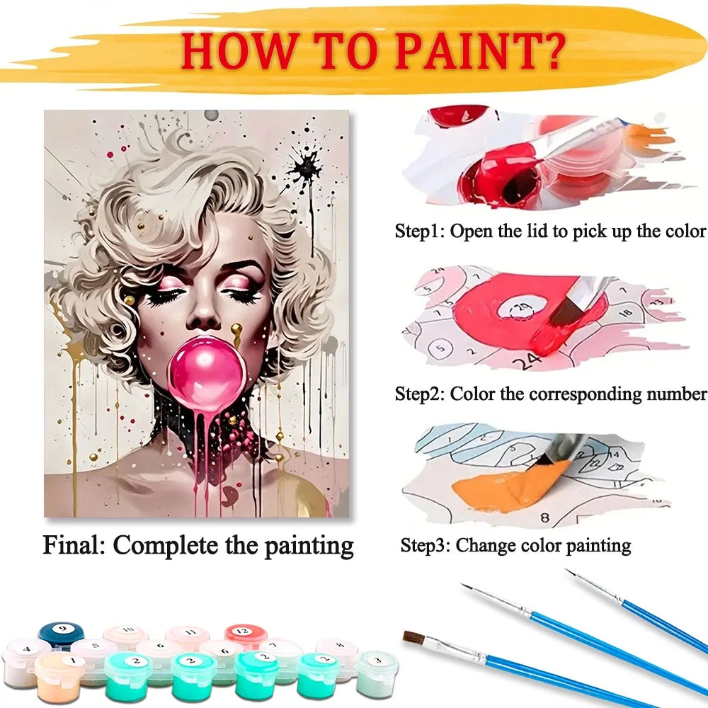 Woman Portrait Diy Art Paint By Numbers