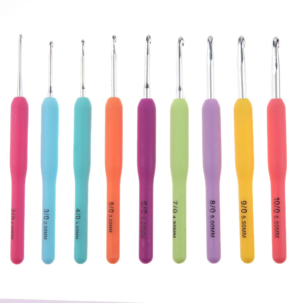 ColorfulCushioned Handle Crochet Hooks Sewing Knitting Yarn Accessories