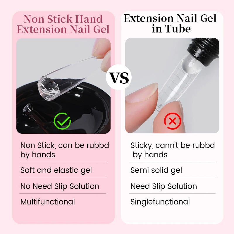 2PCS  Non Stick Hand Extension Nail Gel for 3D Shaping Sculpting Carving DIY Nails