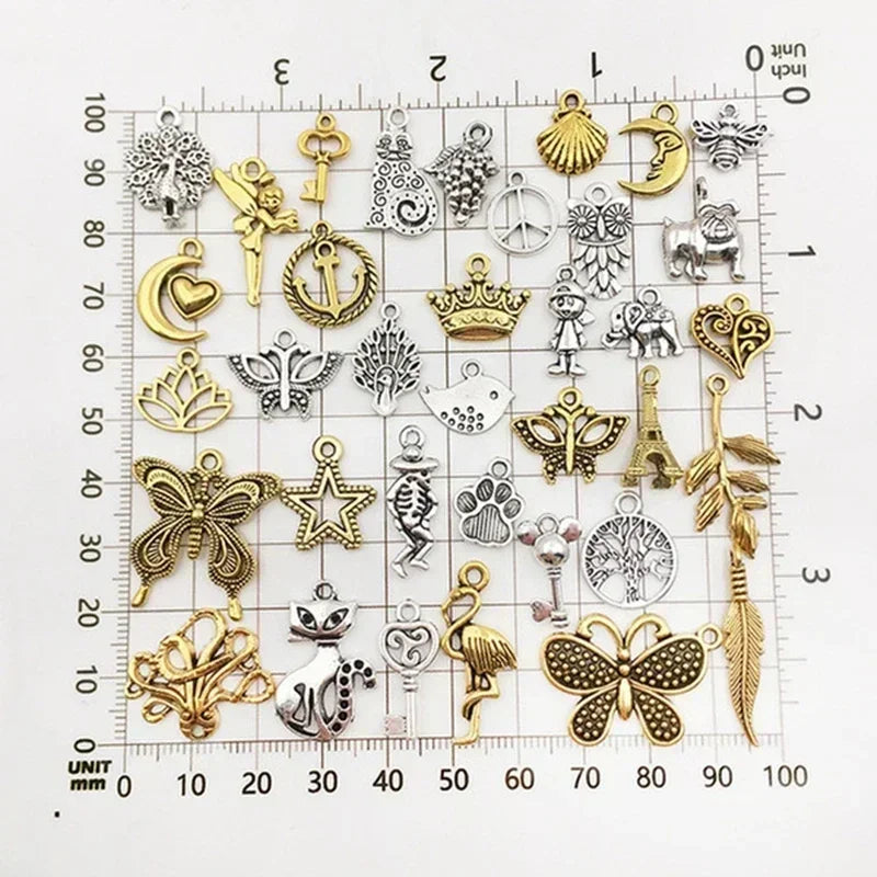 100-300pcs Tibetan Silver Mixed Pendant Animals Charms Beads for Jewelry Making Bracelet Earrings Necklace DIY Craft Art Charms
