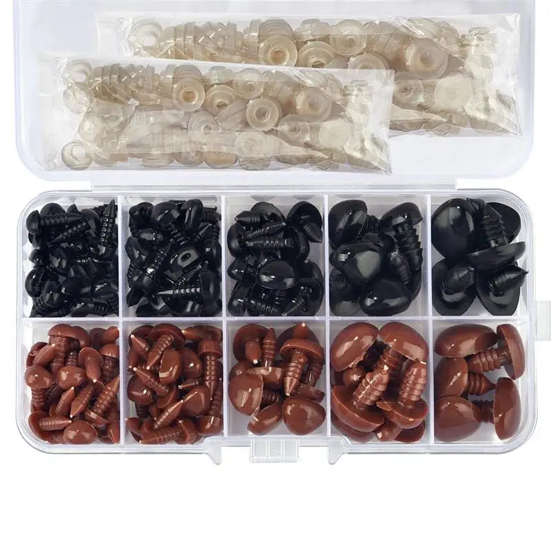 1 Box Plastic Colorful Eyes Noses For Doll Craft DIY Making Tools