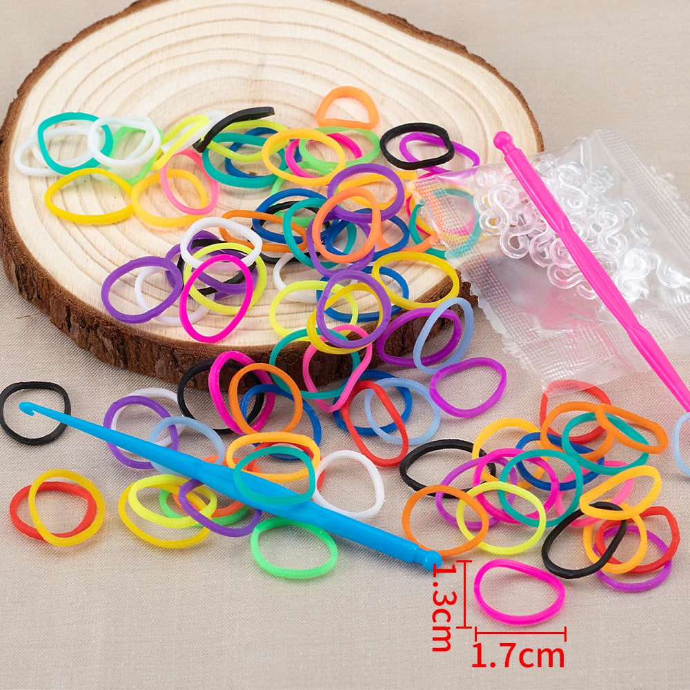 Bracelet Making Kit with Crochet Hook DIY Rubber Band Woven Bracelet