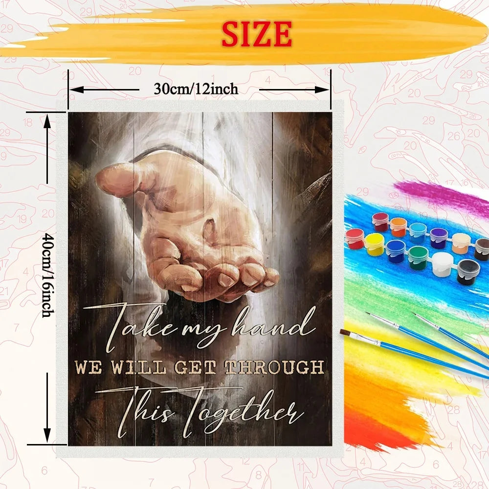 Diy Art Christ Paint By Numbers Hand of God