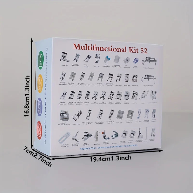 52pcs Professional Sewing Machine Sewing Foot Presser