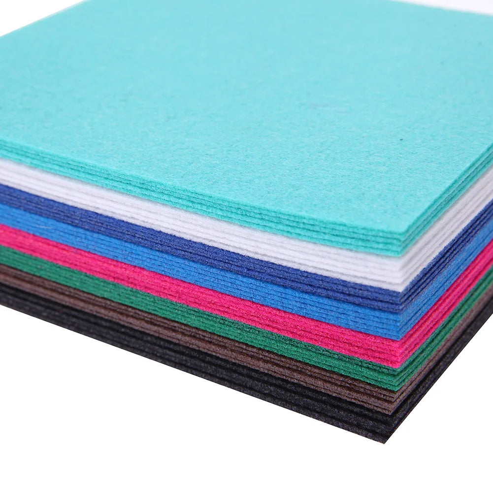 40pcs Felt Fabric DIY Crafts 10x10cm Felt Sheets Patchwork