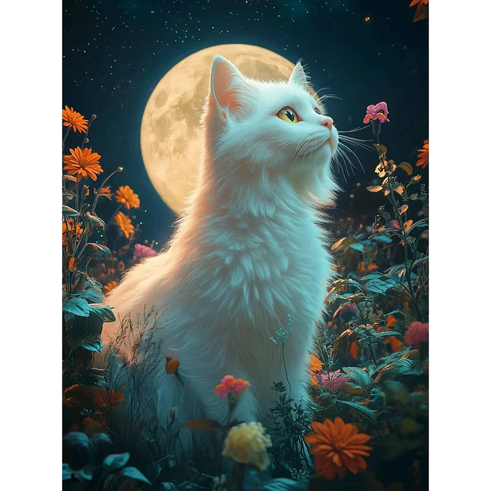 New Arrivals Diamond Embroidery Animal Kit DIY Drill Painting Cat.