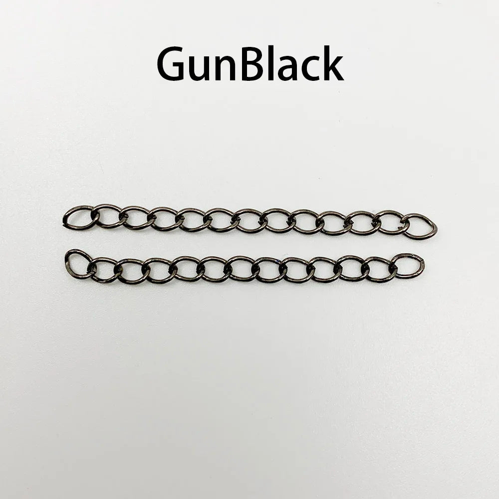 50-100pcs/lot 50mm 70mm  Necklace Extension Chain Bulk Bracelet Extended Chains Tail Extender