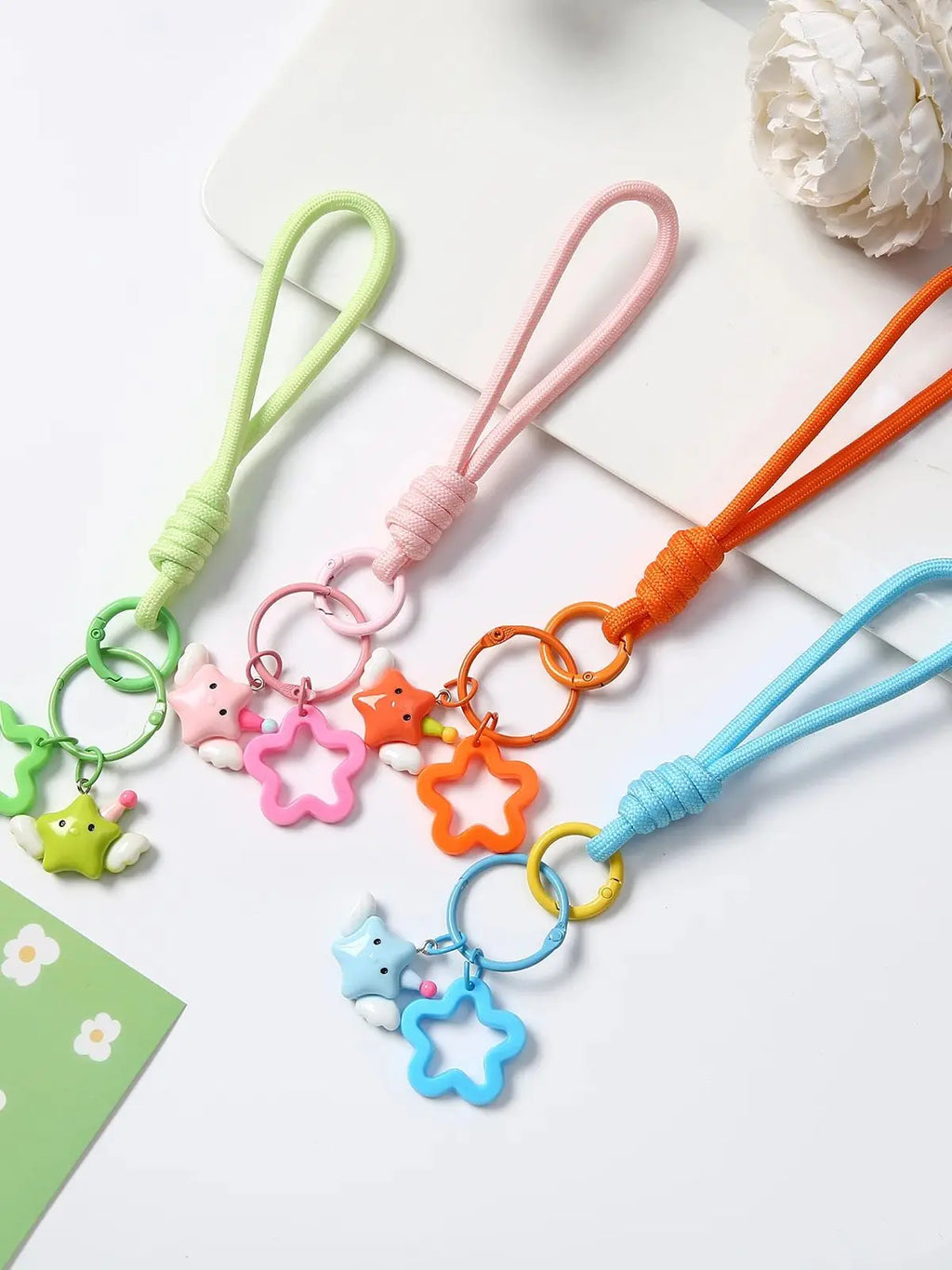 1pcs Multicolor Star Keyring Lobster Clasp Hooks, Jewelry DIY