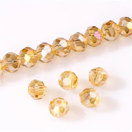 Round Spacer Glass Beads For Jewelry Making DIY Accessories
