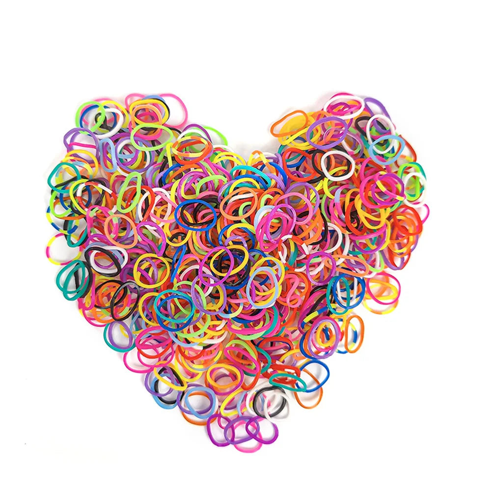 600pcs Loom Rubber Bands Kit Bracelet Making Kit for Kids Elastic Weaving