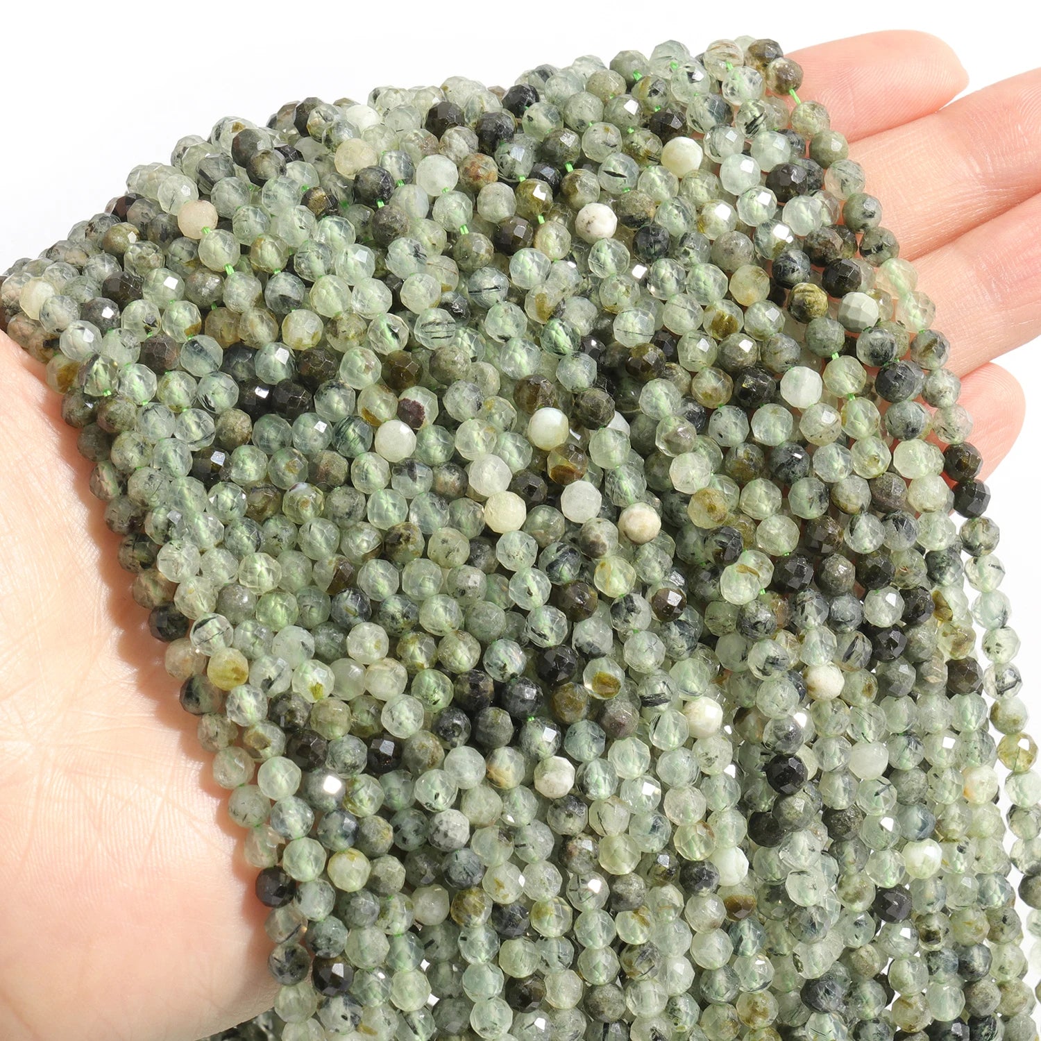 Faceted Natural Stone Beads Faceted Amazonite Aquamarine Opal Labradorite Loose Spacer Bead