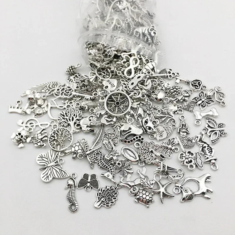 100-300pcs Tibetan Silver Mixed Pendant Animals Charms Beads for Jewelry Making Bracelet Earrings Necklace DIY Craft Art Charms
