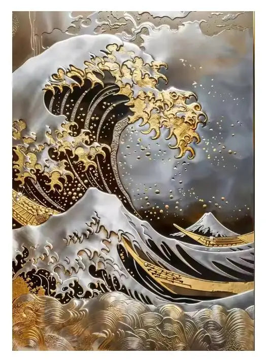 5D Diamond Painting Abstract Golden Tree Sailing Moon Decor Cross Stitch Kits