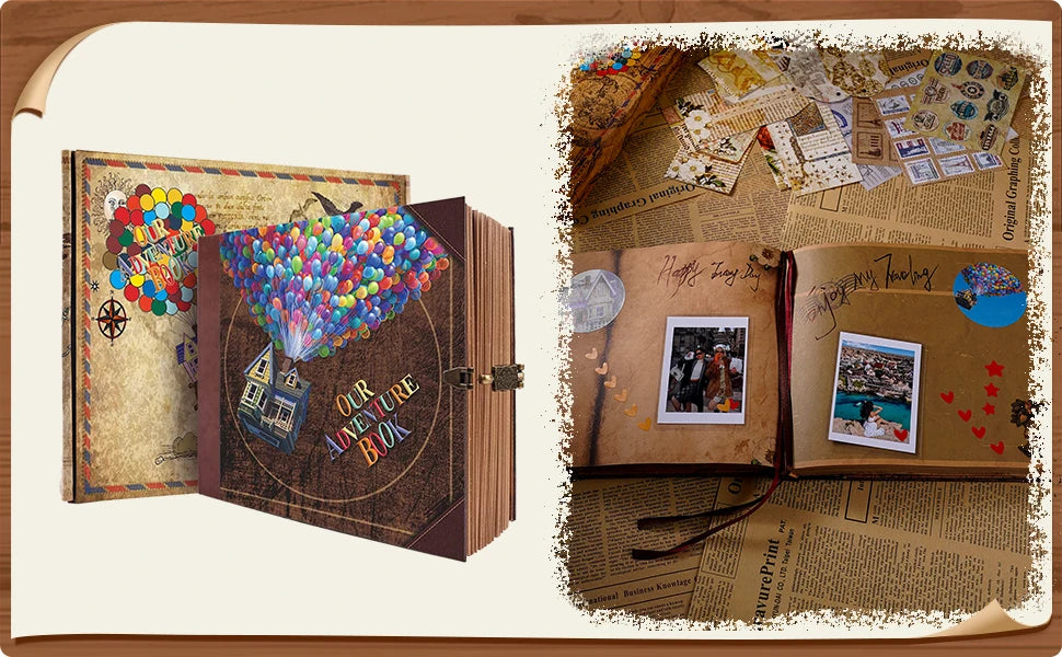 Our Adventure Book 146 Page Diy Handmade Photo Album Scrapbook