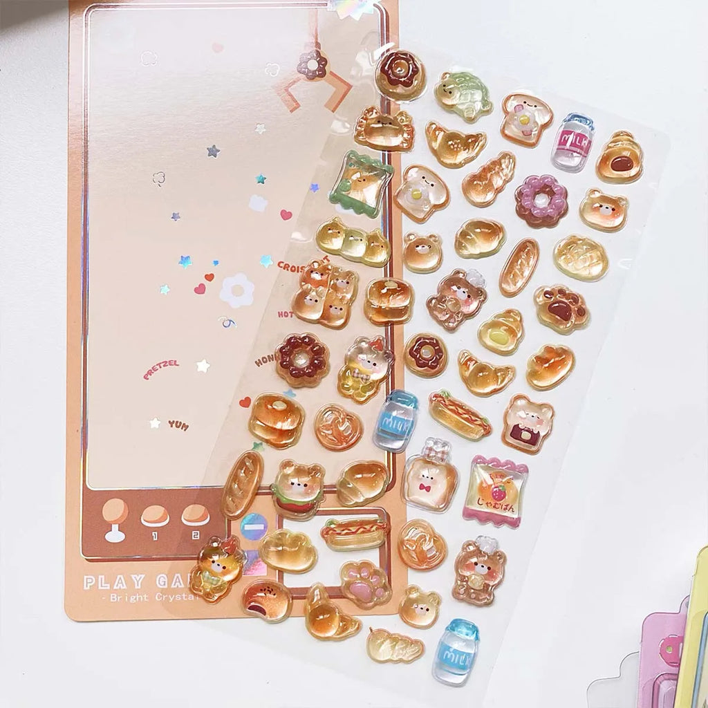 3D Stickers Cute Cartoon Deco Stickers DIY Phone Luggage Motorcycle Laptop Suitcase Decal Sticker