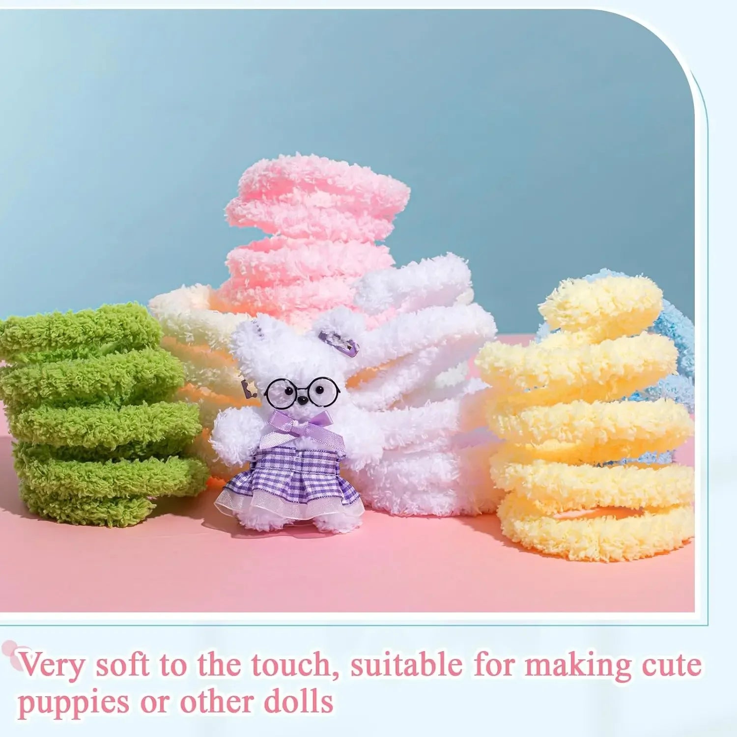12 Pcs 39 Inches Jumbo Colorful Pipe Cleaners Bulk Coral Fleece