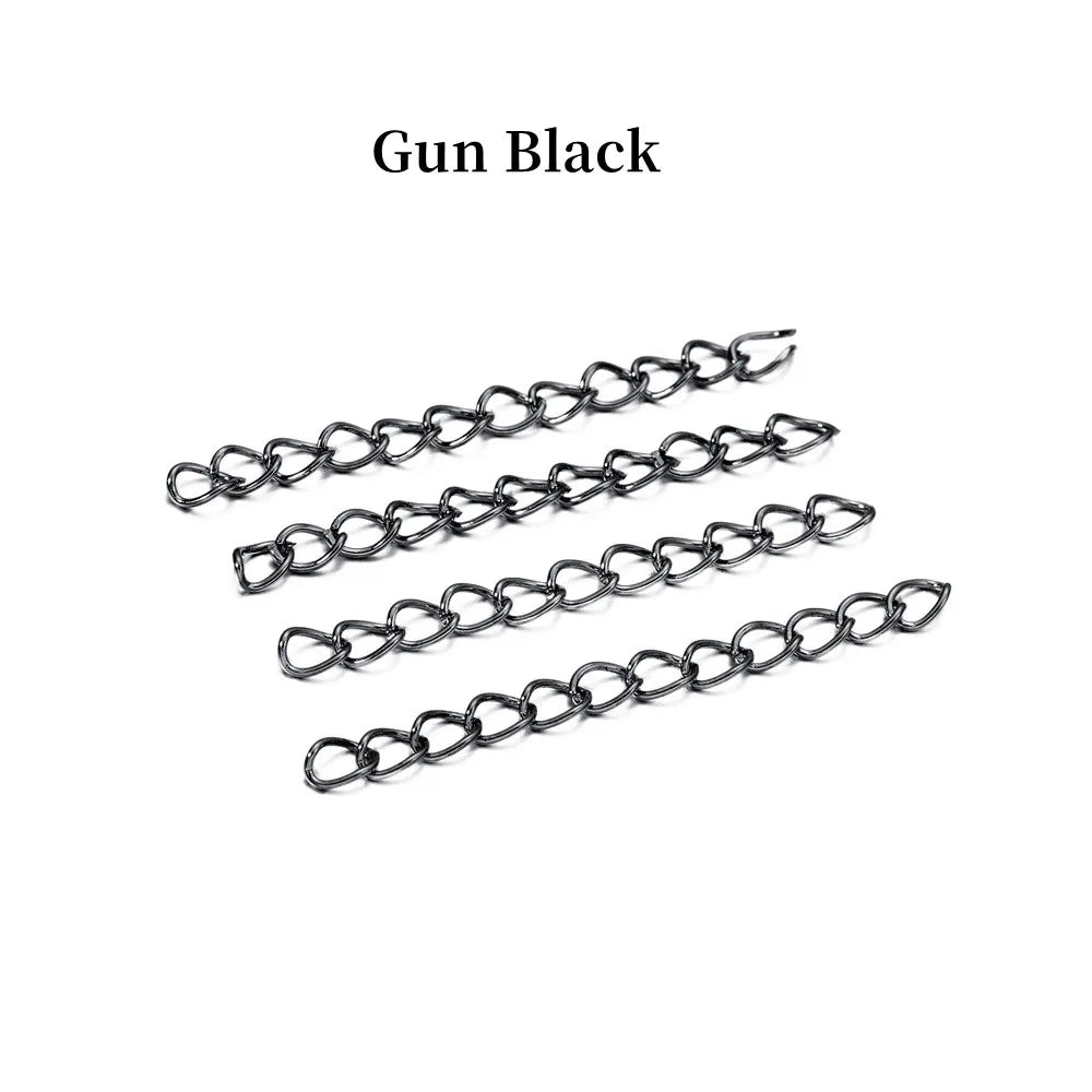 50-100pcs/lot 50mm 70mm  Necklace Extension Chain Bulk Bracelet Extended Chains Tail Extender