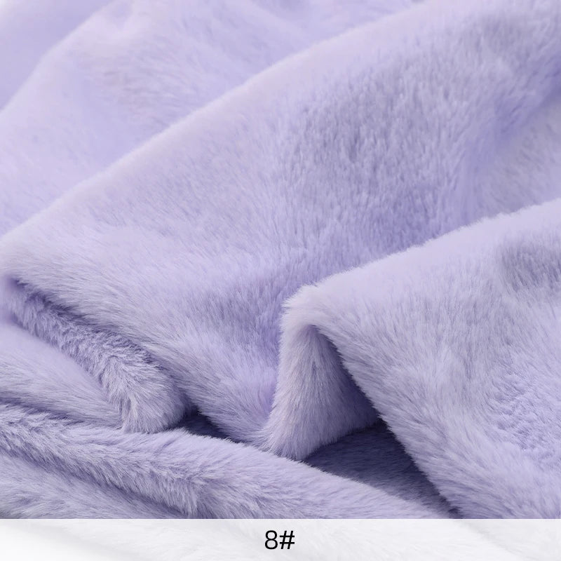 Rabbit Fur Fabric Soft Short Plush.