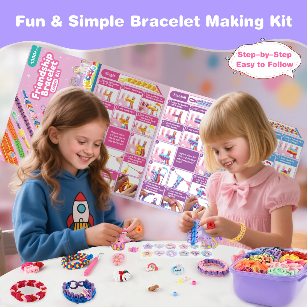 Bracelet Making Kit for Girls Rubber Band Friendship Bracelet
