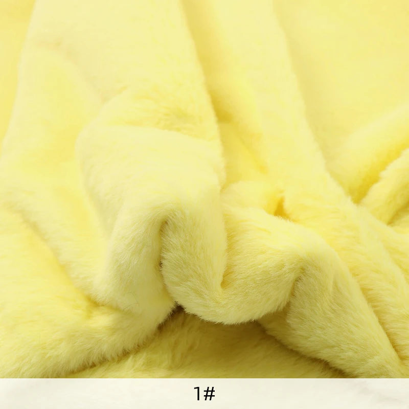 Rabbit Fur Fabric Soft Short Plush.