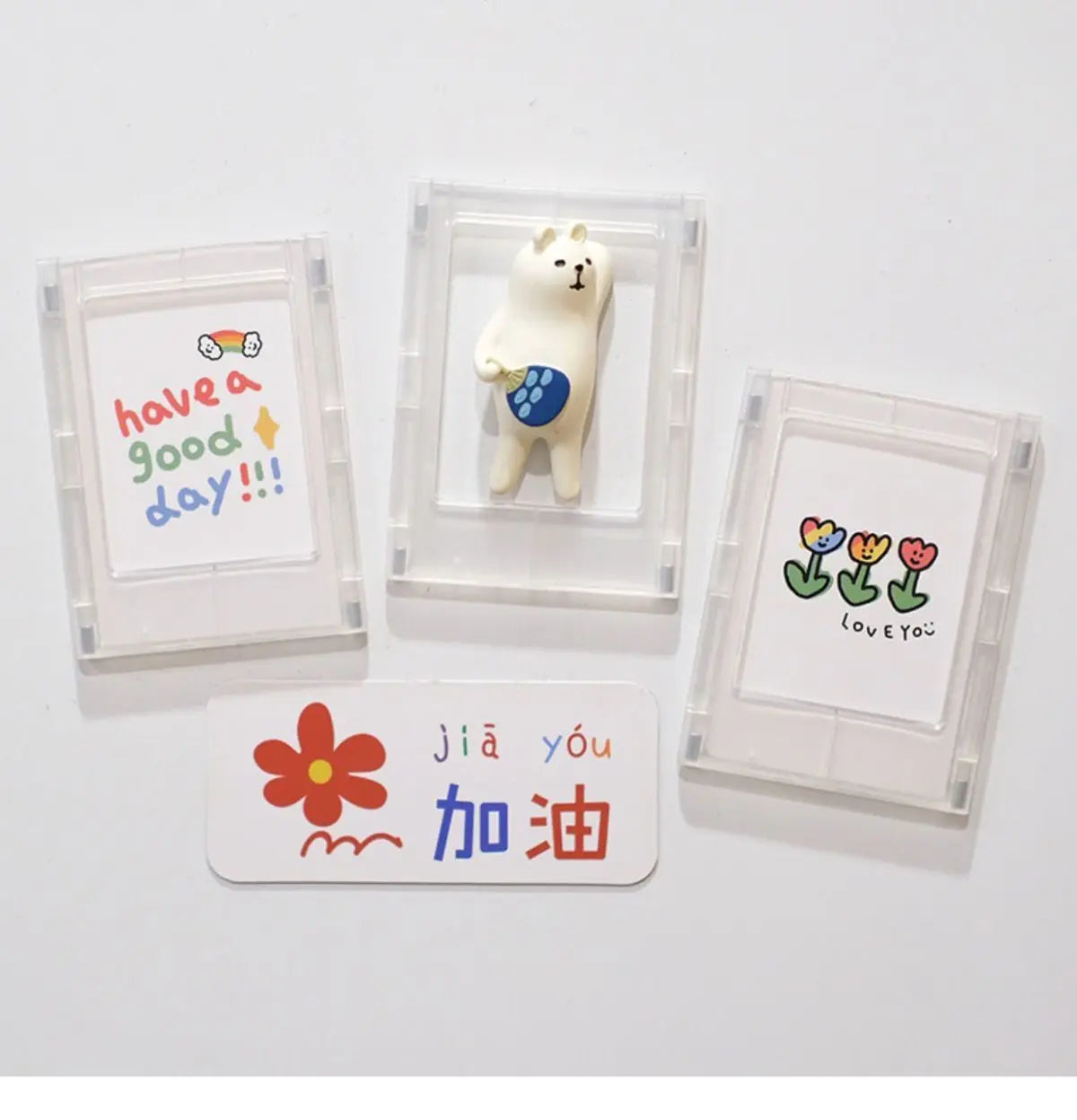3-inch minimalist Polaroid photo frame with magnetic transparent acrylic photo card display