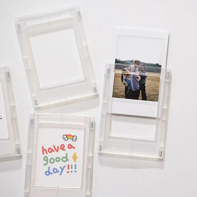 3-inch minimalist Polaroid photo frame with magnetic transparent acrylic photo card display
