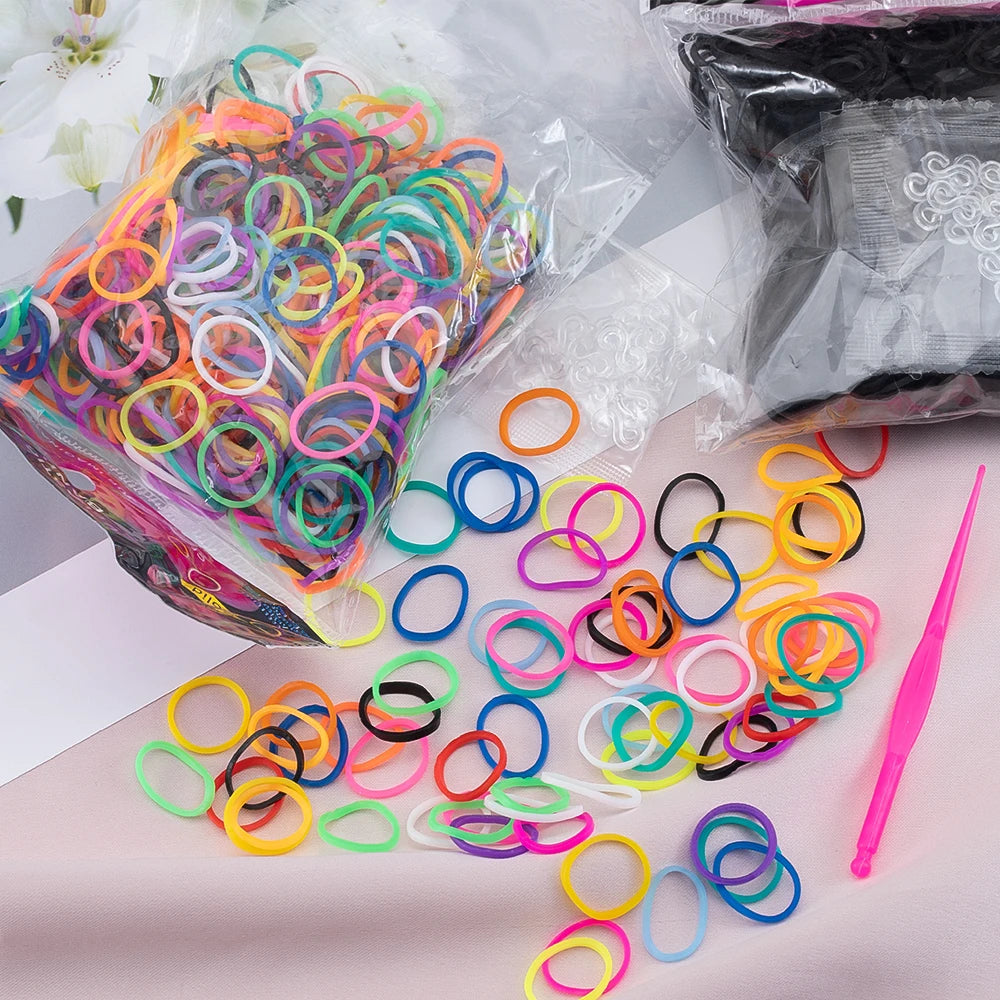 Bracelet Making Kit with Crochet Hook DIY Rubber Band Woven Bracelet